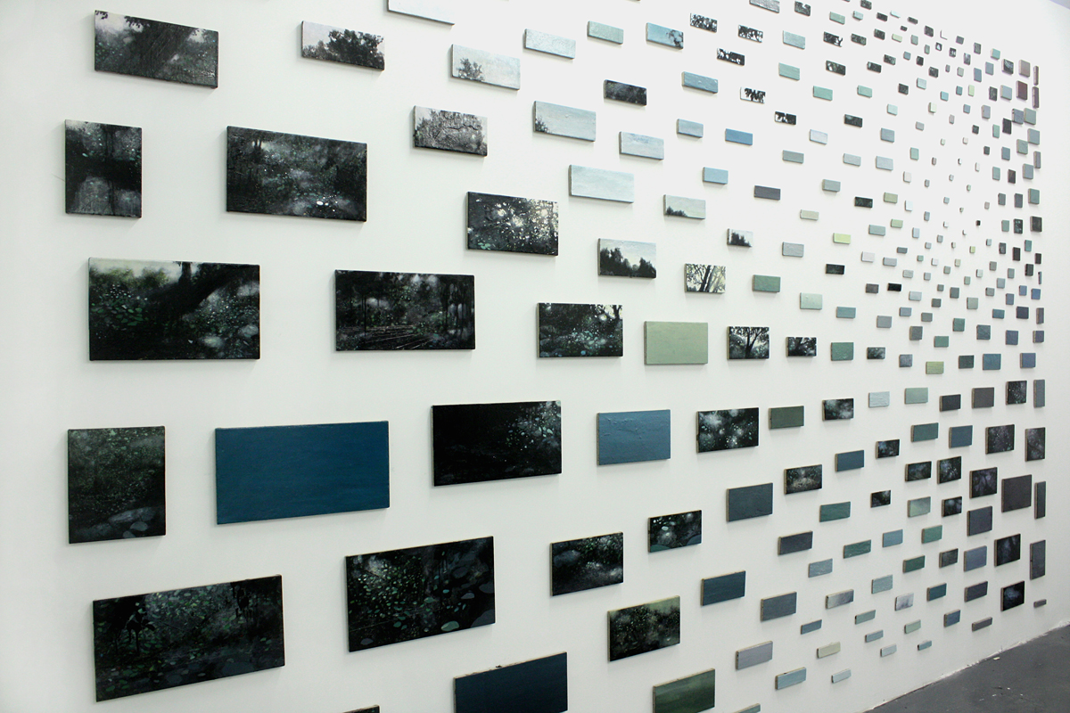 The Approach (detail),  2011,  333 panels, 120" x 192"